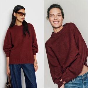Reformation Cove Cashmere Oversized Crew Chianti